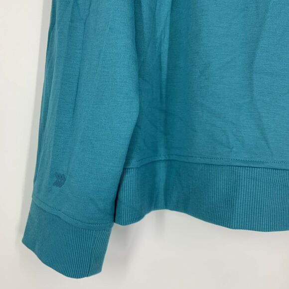 Men's XL All in Motion Ponte Crew Neck Sweatshirt Turquoise Blue NWT - Picture 7 of 8